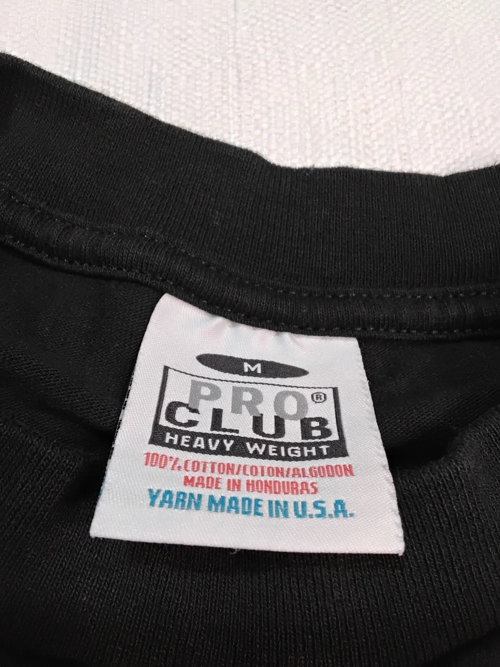 Proclub Men's Black Crewneck Long Sleeve Tee-shirt Sz M.